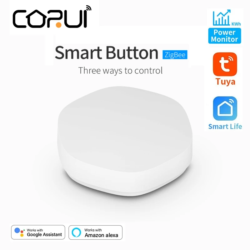 

CoRui Tuya Wireless Smart Switch Automatic Transfer Switch Circuit Breaker Wifi Energy Meter Multi-scene Button Controller Alexa