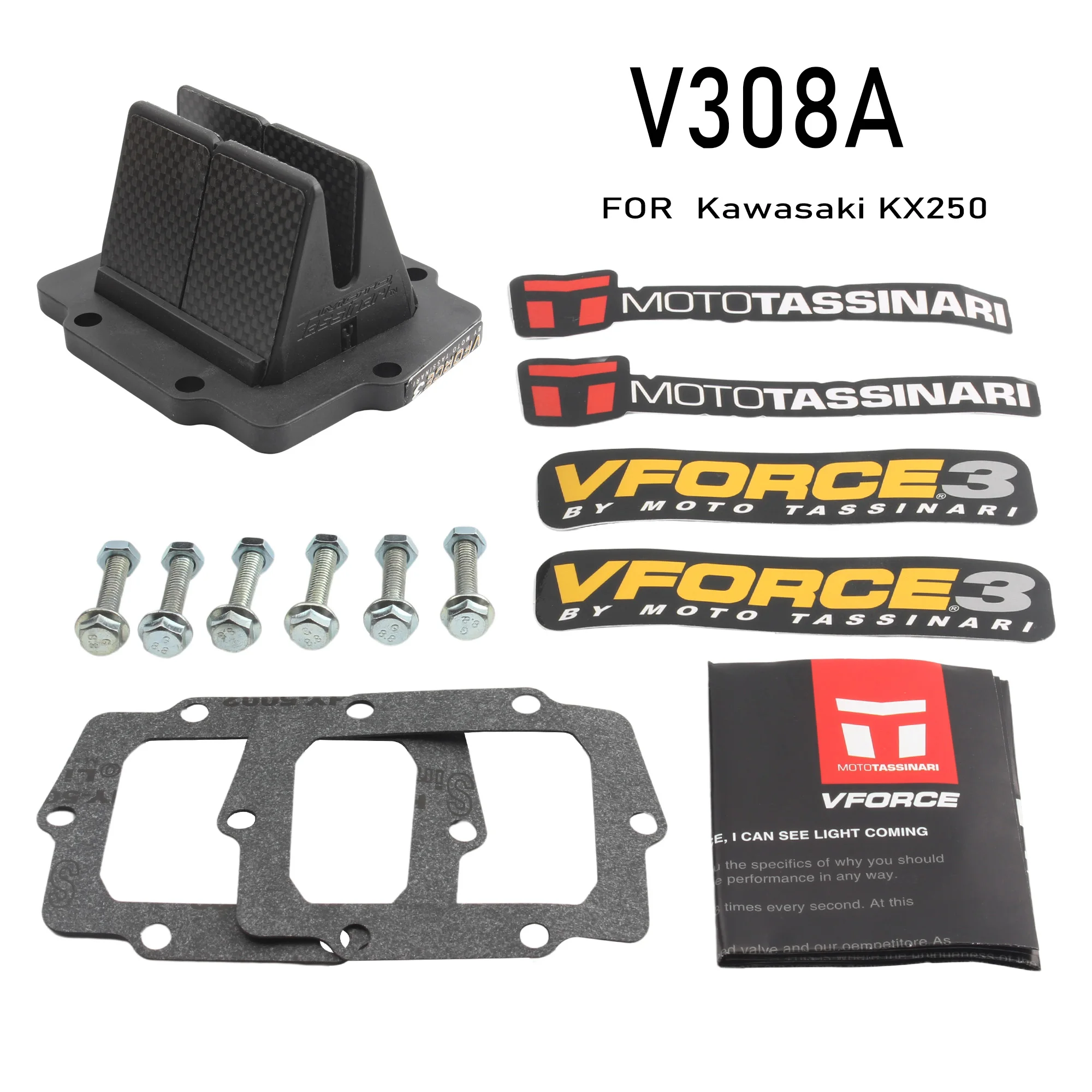 Мотоциклетный язычковый клапан V380A для Kawasaki KX250 1987-2004 Vforce 3 блок система