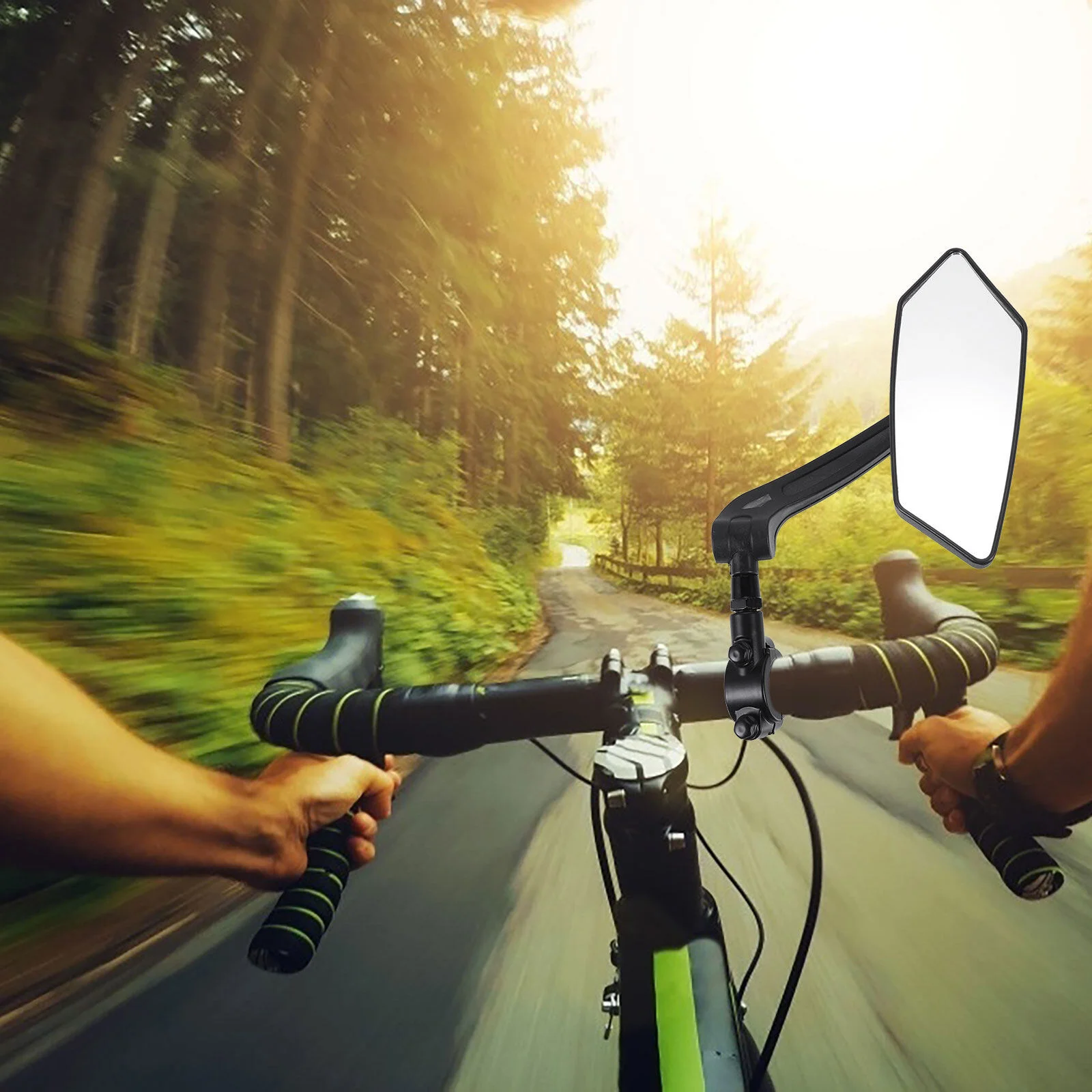 

Bike Cycling Rear View Mirror Bicycle Mirrors Electric Handlebar Handlebars End Mount Viewing Supply