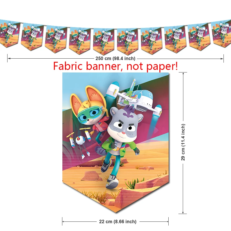 Чехлы для существ украшения дня рождения серия тематических поставок баннерные