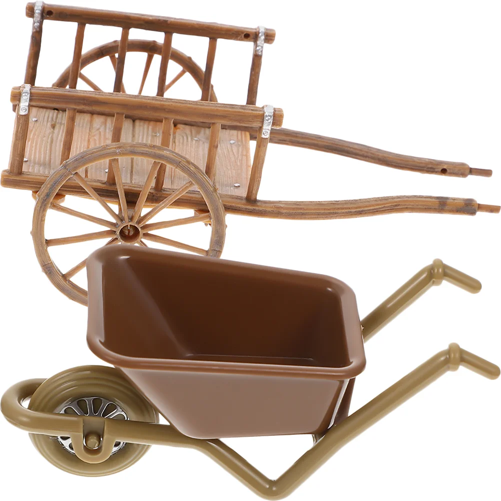 

Push Wagon for Kids Simulation Cart Motorcycle Accessories Model Miniature Decor