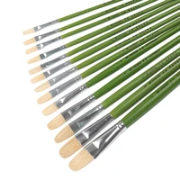 oil acrylic watercolor bristle paint brushes 100 natural chungking hog hair 6pcs filbert paint brush set