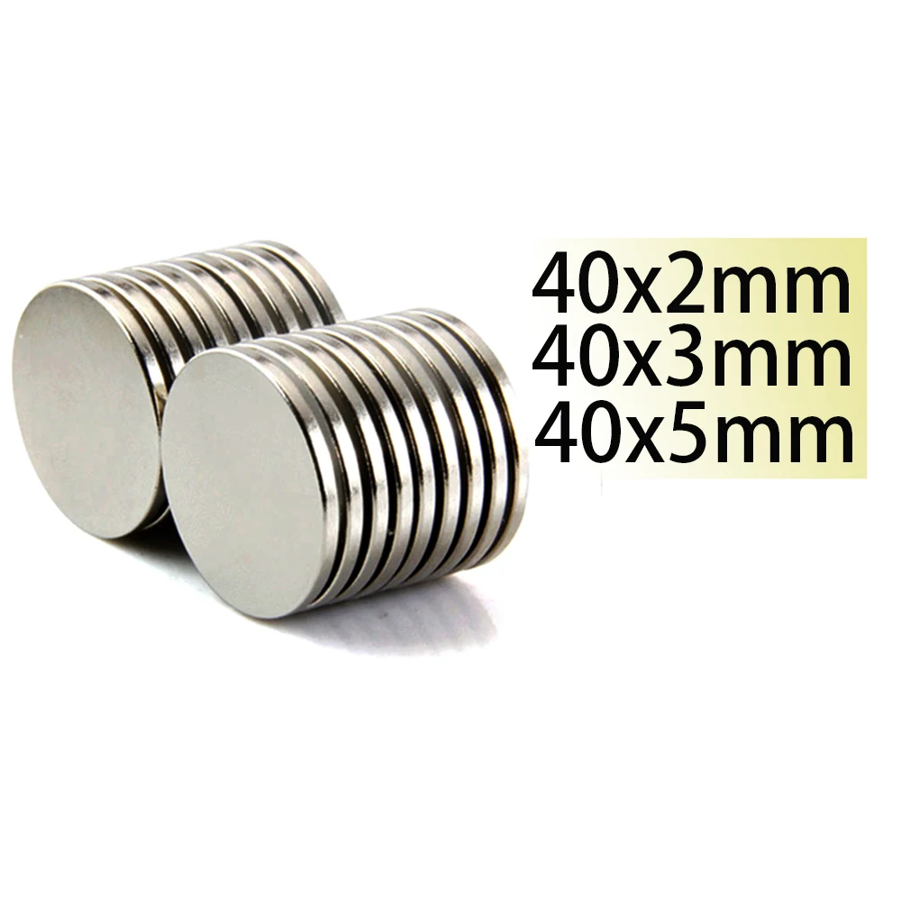 

40x2mm 40x3mm 40x5 Magnet N35 Neodymium Magnets Nickle Coating 40*5 Search Magnetic Fridge DIY Magnet Balls Toy Machine