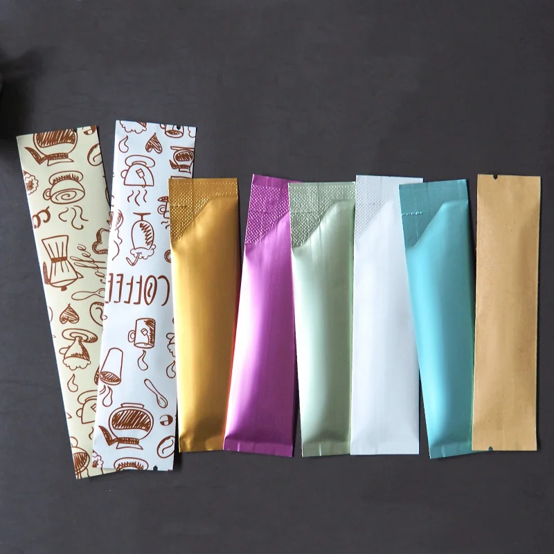

50pcs Small Capacity Foil Food Bags Portable Liquid Smell Proof Pouch for Powder Tea Candy Storage Heat Sealed Packaing Packages