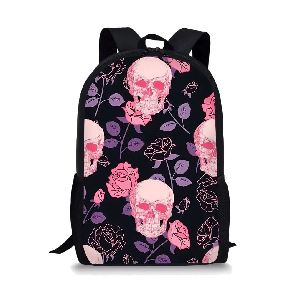 Skull Printing Backpack for Kid Shoulders Bag Fashion School Bag for Teenage Girl Children Travel Bag Plecaki Szkolne