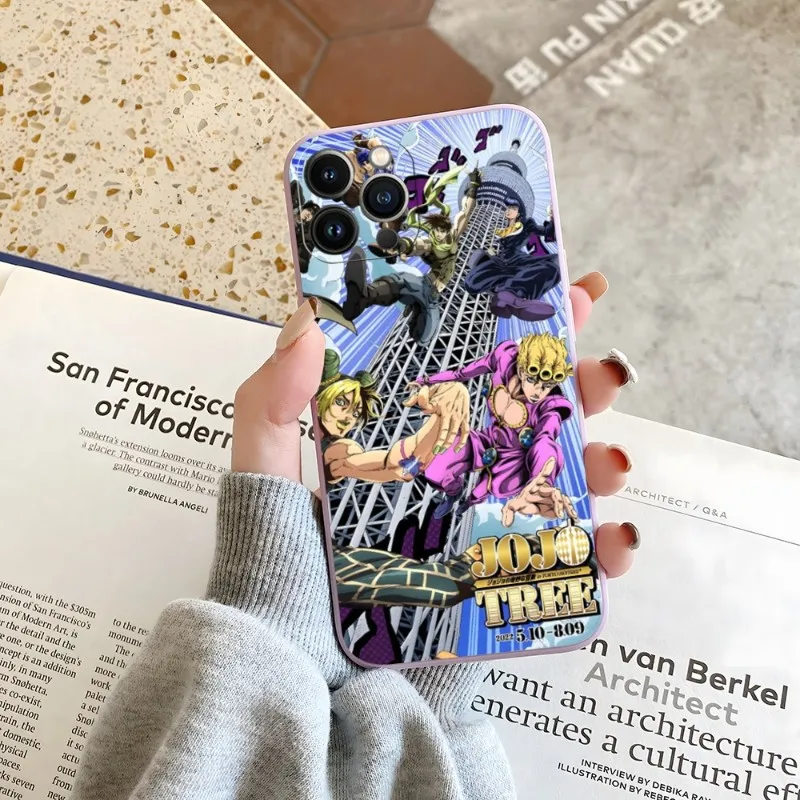 

JoJo's Bizarre Adventure JoJo Phone Case Candy Color For IPhone 14 12 13 11 Pro Max Mini X XR XS Max 7 8 Plus Silicon Cover