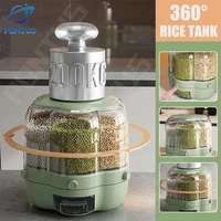 360° Rotatable Jars for Bulk Cereal Containers Sealed Insectproof Tank Grain or Food Dispenser Home Kitchen Storage Organization