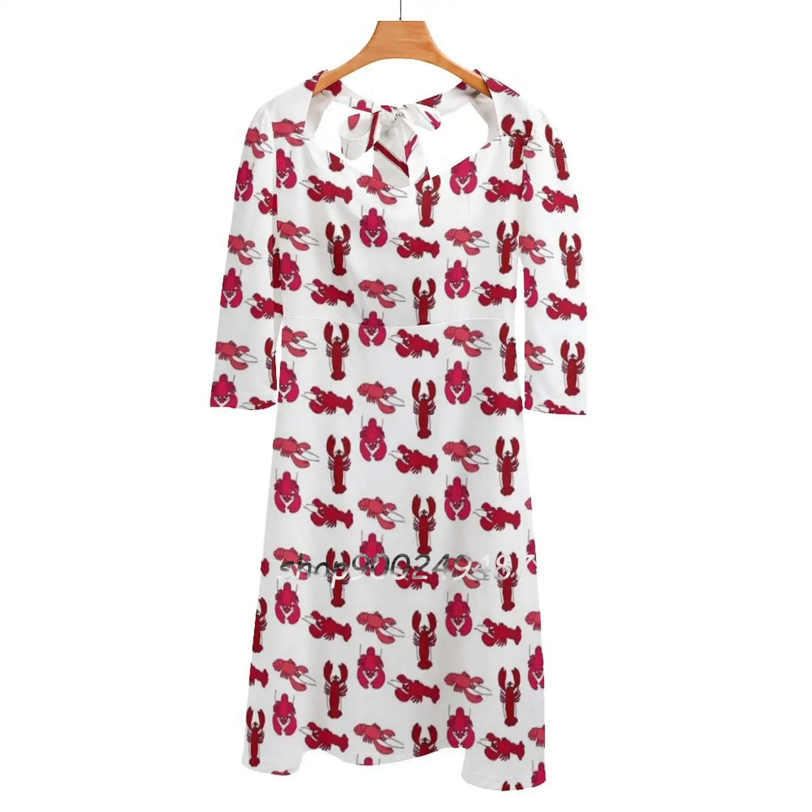 Женское летнее платье с квадратным вырезом принтом | Женская одежда