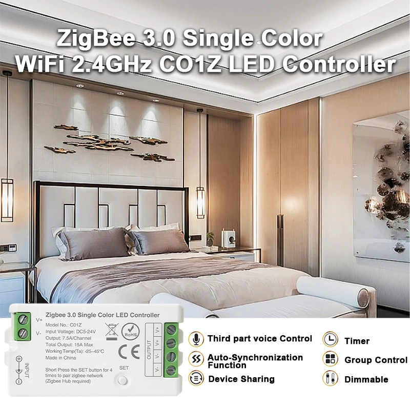 

RGB контроллер Zigbee 3.0 Tuya