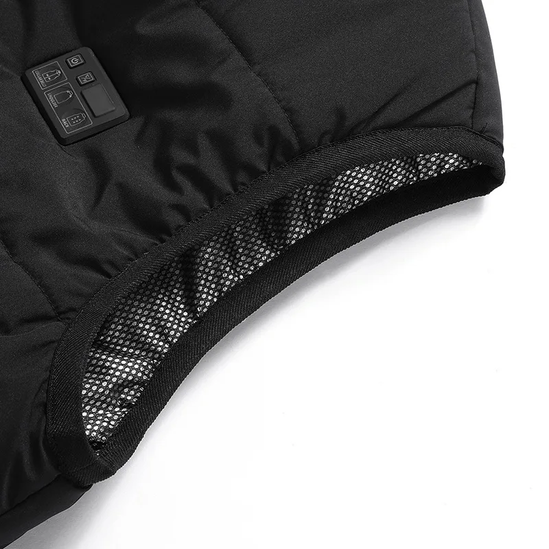 Vest three control 15 zone with display screen switch heating vest outdoor mountaineering skiing heating suit