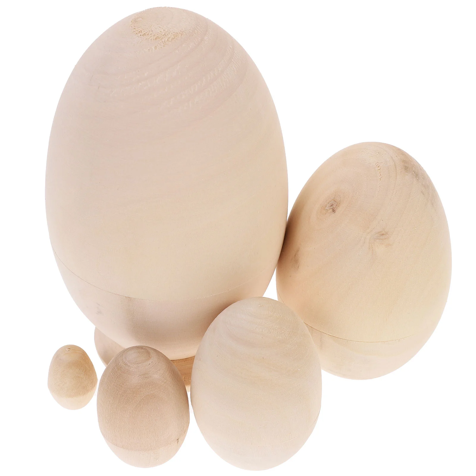 

1 Princess Set/ 5 Nesting Eggs Craft Wooden Nesting Eggs DIY Unpainted Blank Russian Eggs for DIY nesting eggs