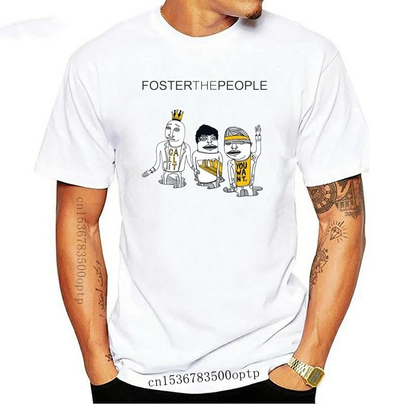 Мужская одежда Фостер люди * называют это, что вы хотите, мужская белая футболка рок-группы, размер рандомный принт, футболка, Мужская футболка в стиле Харадзюку