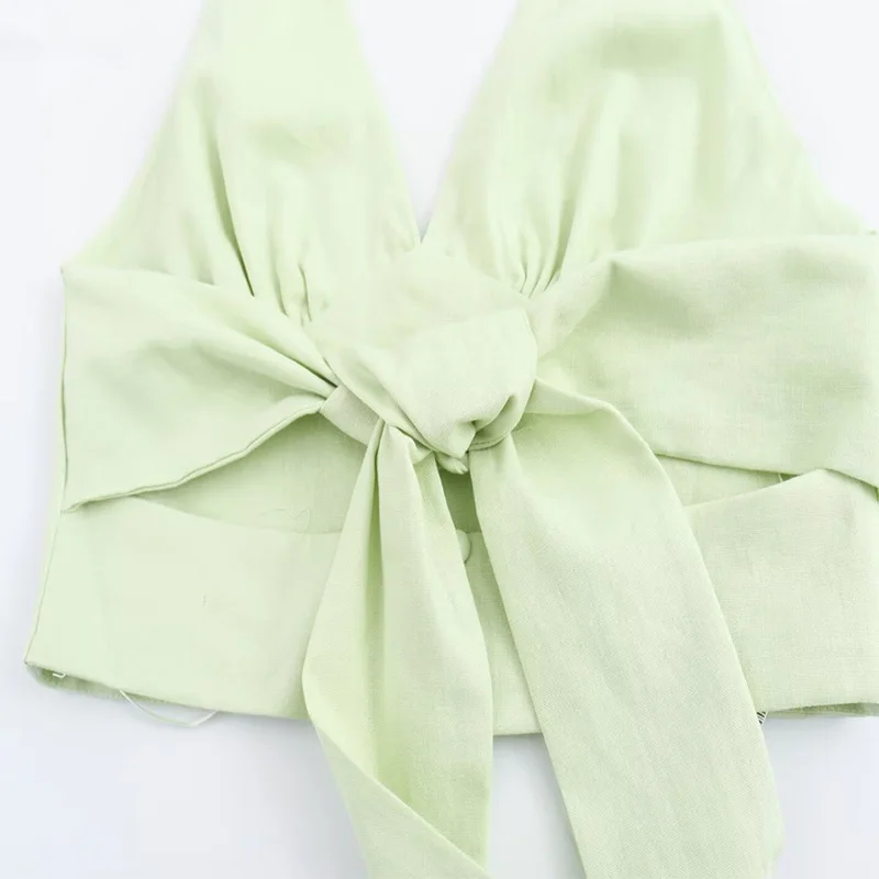 Женский модный однотонный топ Koekop с завязкой на шее винтажный женский шикарный