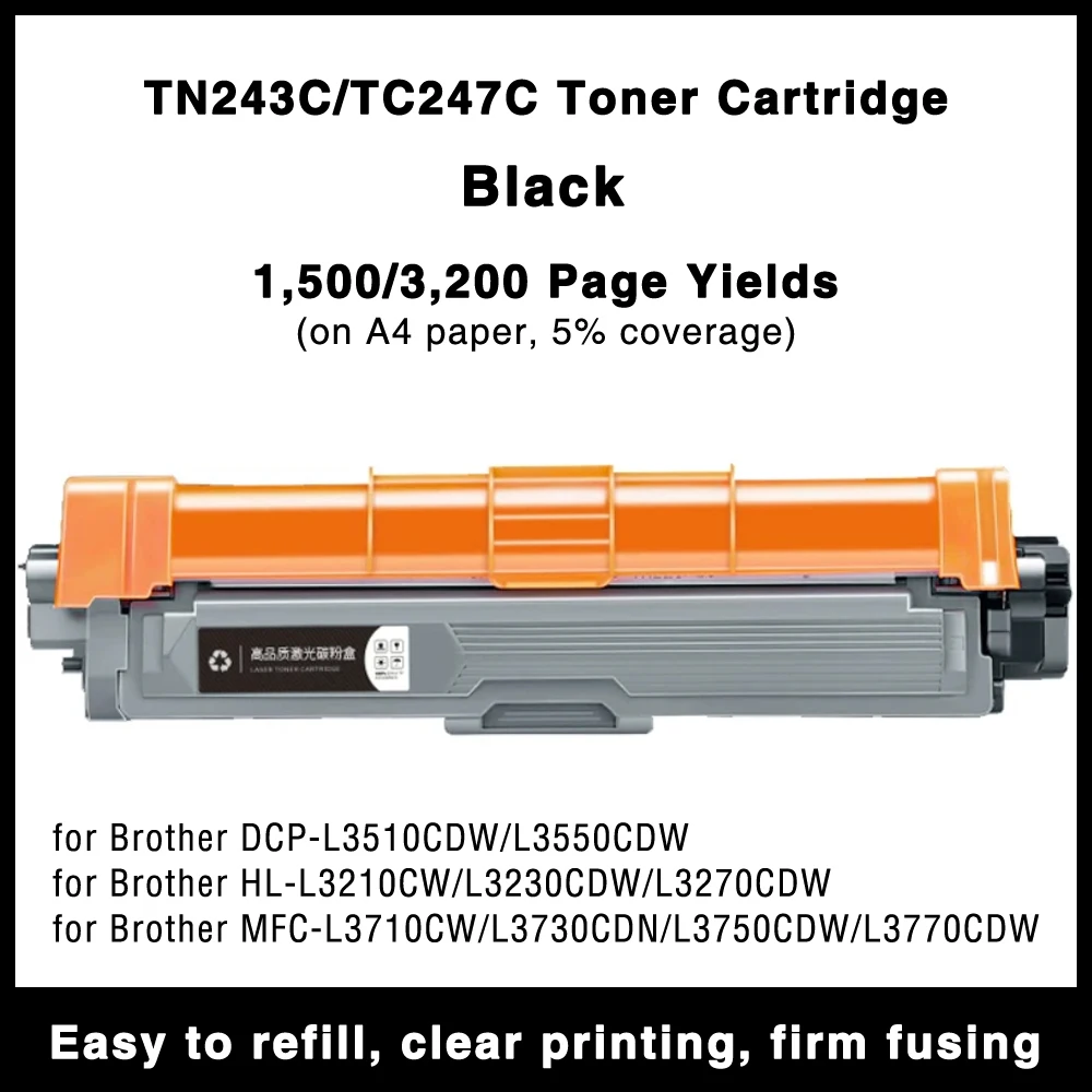 Тонер-картридж TN243 TN247 EU, совместимый с Brother MFC-L3710cdw L3750cdw 3770cdw DCP-L3510cdw L3550cdw HL-L3210cw L3230 L3270 (art.: 3920dcb3ff54b) - 3920dcb3ff54b