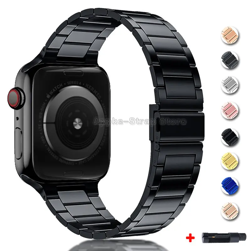 

Браслет из нержавеющей стали для Apple Watch Ultra Starp, браслет для IWatch Series 8 7 SE 6 5 4, 49 мм 40 мм 44 мм 42/38 мм 41 мм 45 мм