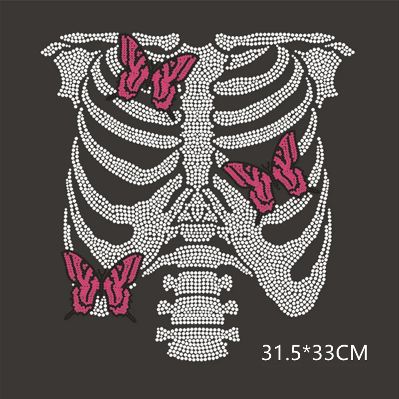 

Butterfly rhinestones design iron on crystal transfers design hot fix rhinestone motif strass iron patches
