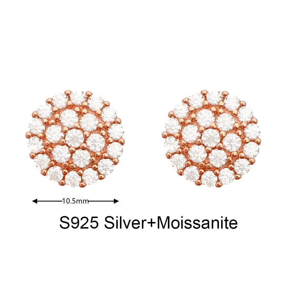 New Style Moissanite Earrings For Women S925 Silver Ear Studs Real Diamond Jewelry Pass Tester With GRA Free Shipping