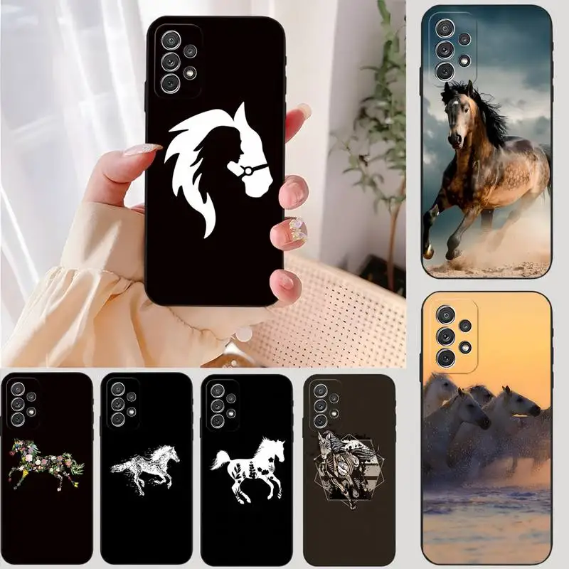 

Running Horse Animal Phone Case For Samsung A53 A51 A52 A50 A30 A31 A32 A21 A22 A40 A42 A80 A71 A73 A91 TPU Cover