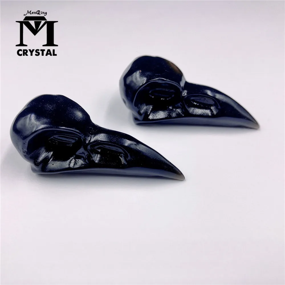 Природный Кристалл Ручная работа резная черная Обсидиановая фотостатуя Декор для комнаты Witchcraft хрустальный орнамент подарок