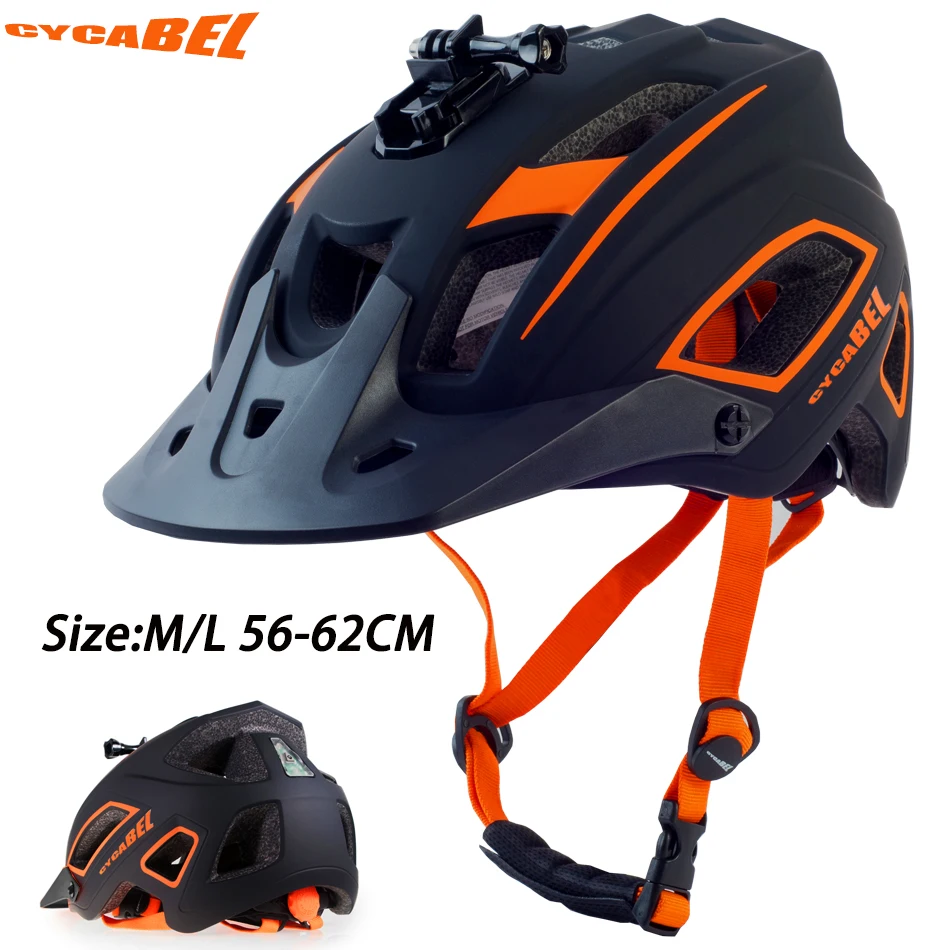 CYCABEL-casco de bicicleta de carretera para hombre, con luces LED, soporte para...