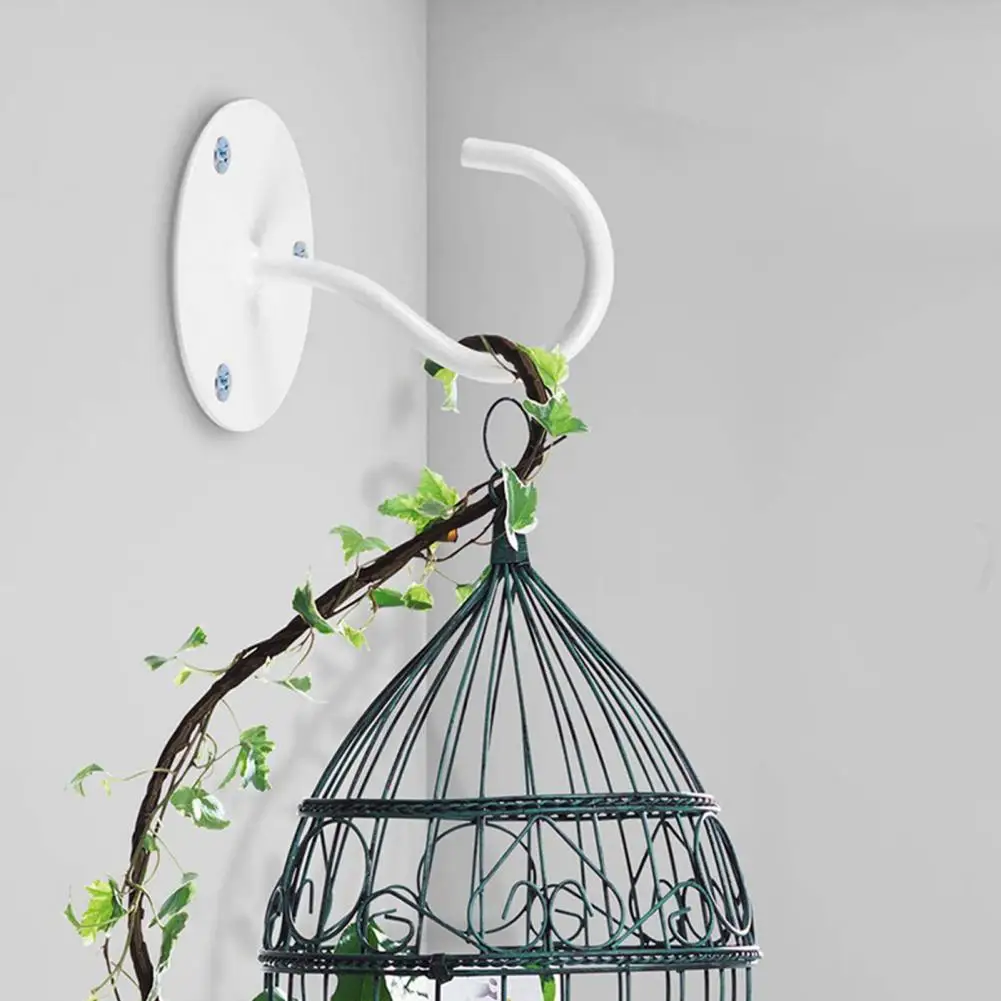 

Wrought Iron Hook Wall Mount Ceiling Hook Bracket Hanger for Hanging Bird Feeders Lanterns Wind Chimes Planters Decor Outdoor