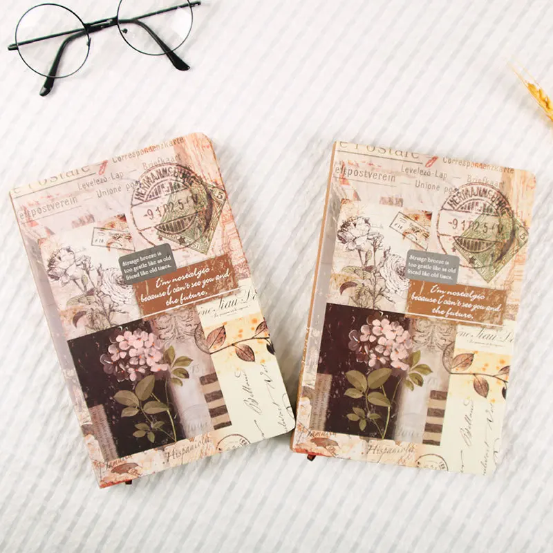 

A5 Retro Style Coloring Page Diary Creative Kraft Paper Illustration Mood Painting Notebook Student Writing Stationery