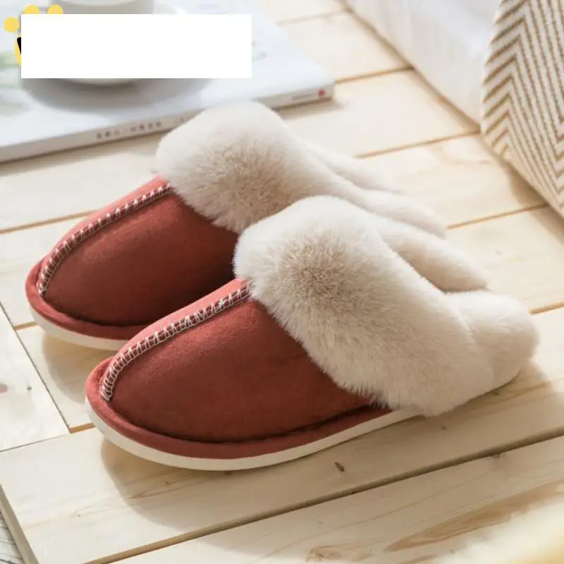 

Тапочки плюшевые для мужчин и женщин, модные теплые Нескользящие, флисовые водонепроницаемые тапочки для дома и дома, обувь для пар