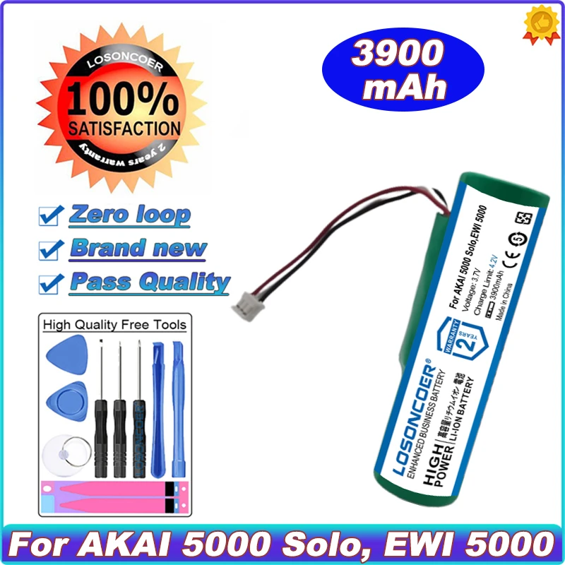 

3900mAh 1ABTUR18650ZY01 Battery For AKAI 5000 Solo, EWI 5000 EWI5000 / EWI SOLO EWISOLO FPO-72-003-S UF16650ZTA