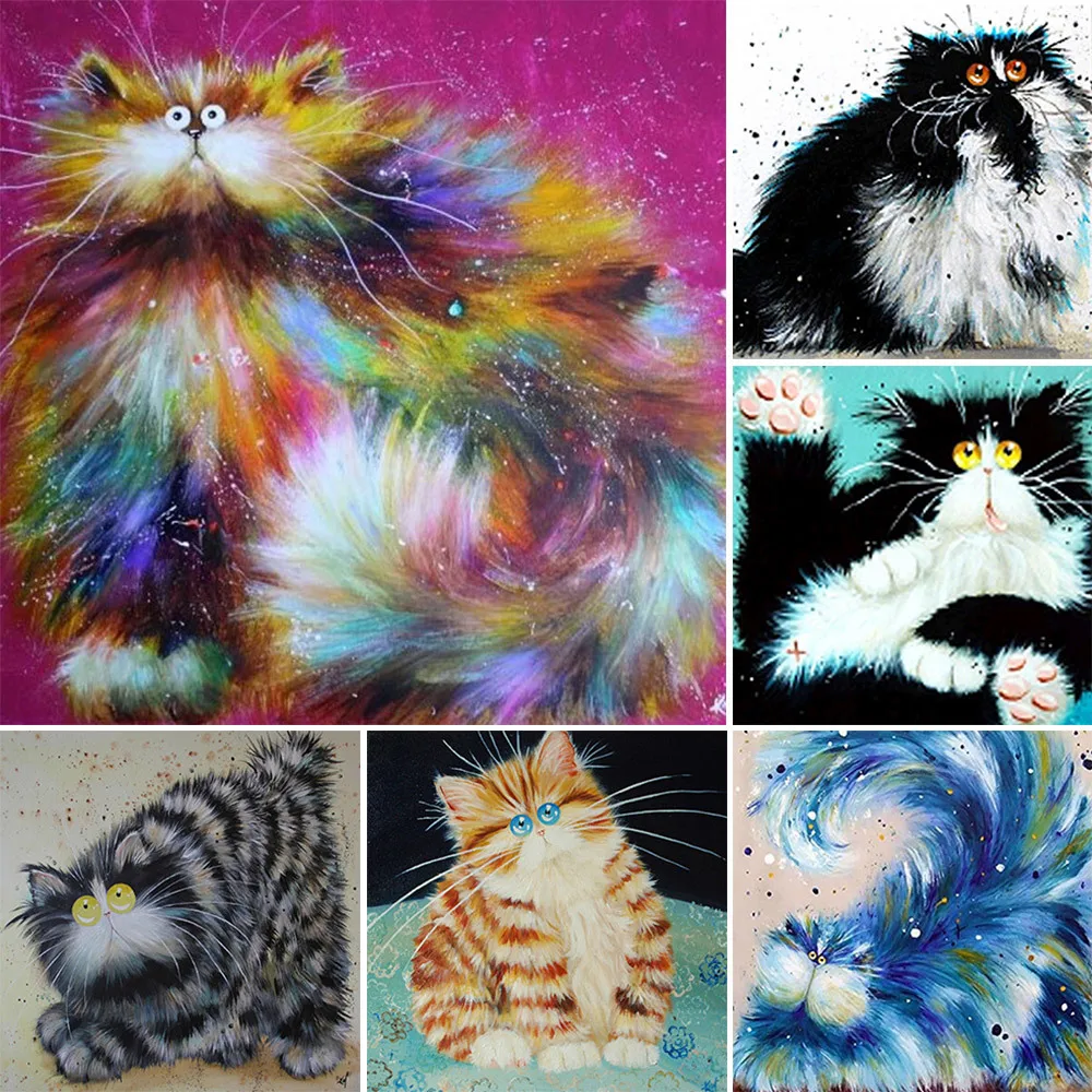 

Набор для вышивки крестиком 11CT с мультяшным животным котом