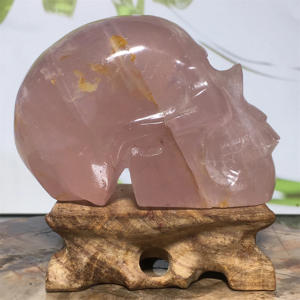 

Натуральный кристалл, розовый кварц, череп рейки энергия, розовый драгоценный камень, камень, минеральный Краниум, Хэллоуин, украшение для д...