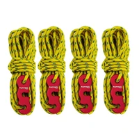 reflective 550 paracord nylon parachute cord 4 packs 3mm 13ft tent rope with aluminum rope tensioner for camping