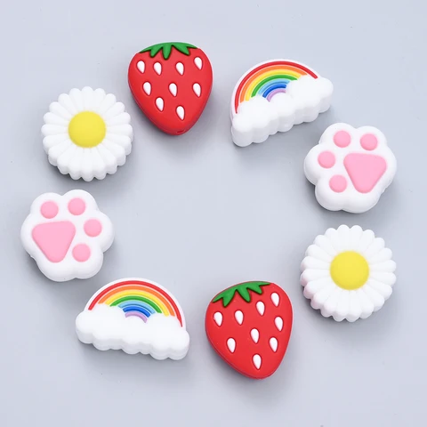 Силиконовые бусины для цепочки соски 4 шт.