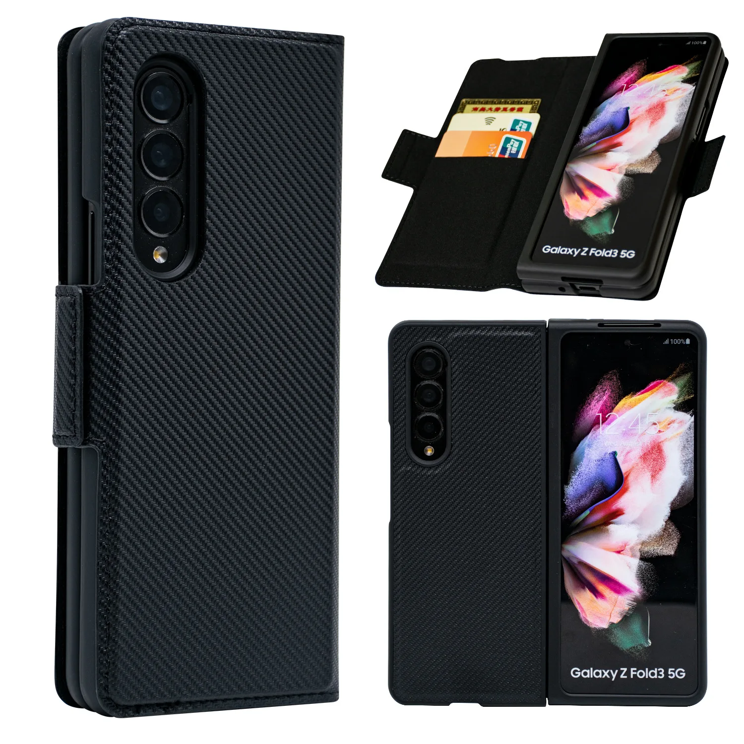 

With Card Slot For Samsung Galaxy Z Fold 4 Case For W23 Case For SM-F9360 Case For SM-936U Case