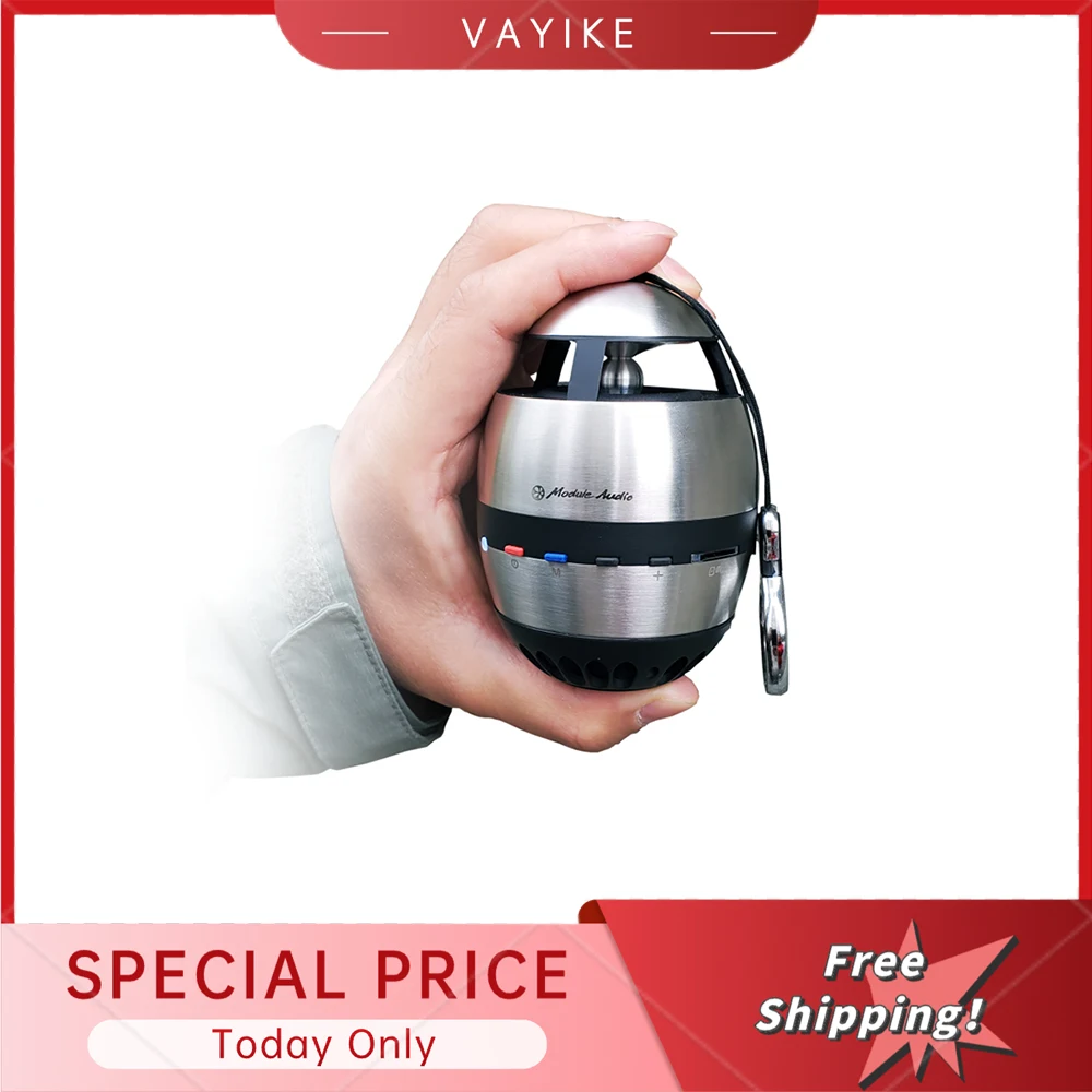 

2023 NEW Bopro M1 EGG Melody Metal Portable HIFI Bluetooth Speaker Pocket Outdoor FM Radio Supports TF Card AUX Audio Input