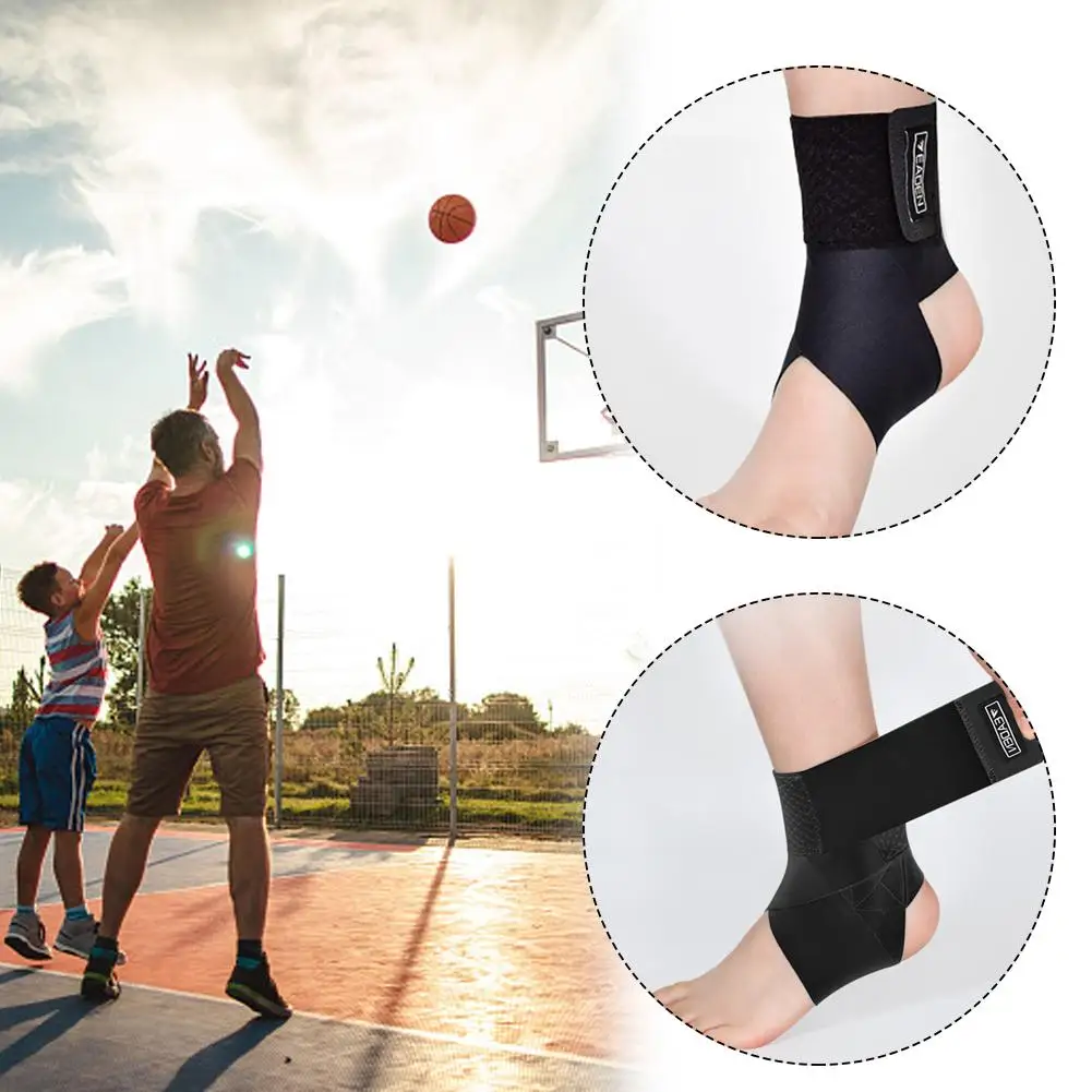 

1pcs Protective Football Badminton Ankle Support Basketball Brace Nylon Protector Ankle Ankle Strap Belt Compression K0i2