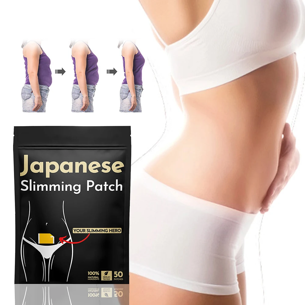

50 pieces/bag Breathable Slimming Belly Stickers Weight Loss Fat Burning Patches Natural Herbal Essence Cellulite Fat Burner