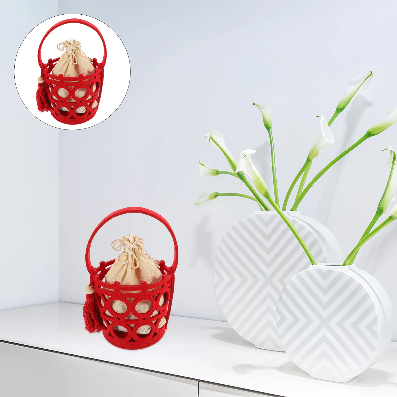 

Boxes Gift Candy Wedding Box Treat Chinese Hollow Pouch Bridal Favor Showerfavors Redxi Container Handle Holder Cookie
