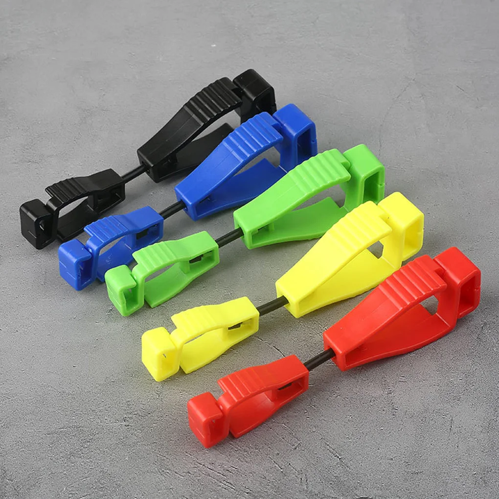 

Glove Grabber Clip Clips Plastic Anti-skidding Gloves Keeper with Metal Hook Labor Workers Gardens Sites Black