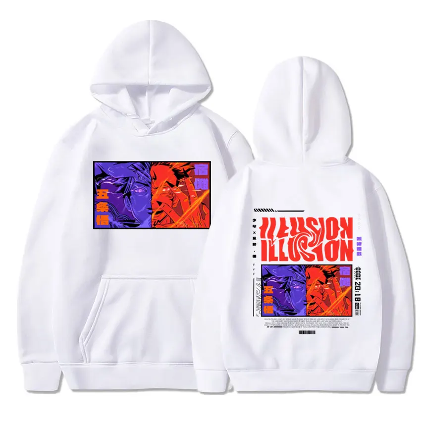 

Anime Jujutsu Kaisen Ryomen Sukuna Gojo Satoru Print Hoodie Men Women Manga High Quality Cotton Loose Sweatshirt Male Streetwear