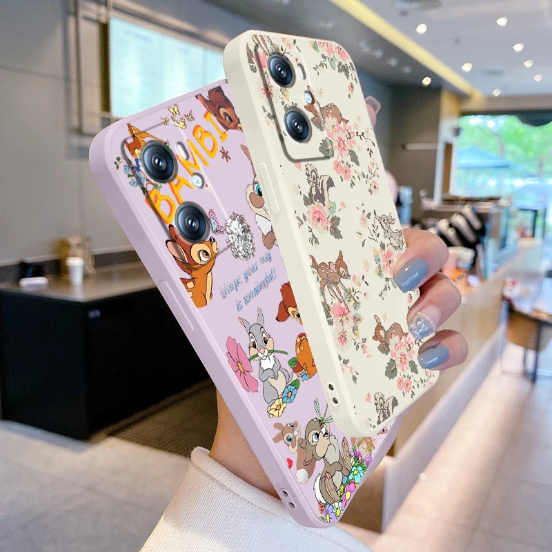 

Liquid Rope Disney Fawn Bambi Cute Phone Case For OPPO Find X5 X3 Lite F21 A96 A94 A93 A77 A76 A74 A72 A57 A53S A16 A9 5G