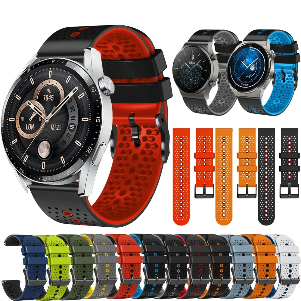 Силиконовый ремешок для часов Huawei Watch 4 Pro/Buds/GT3 Pro 46 мм/GT4 мм браслет Honor Magic 2 22