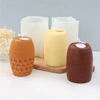 3d geometric honeycomb flower silicone mould candle molds taper abstract art decorative pillar modern handicrafts