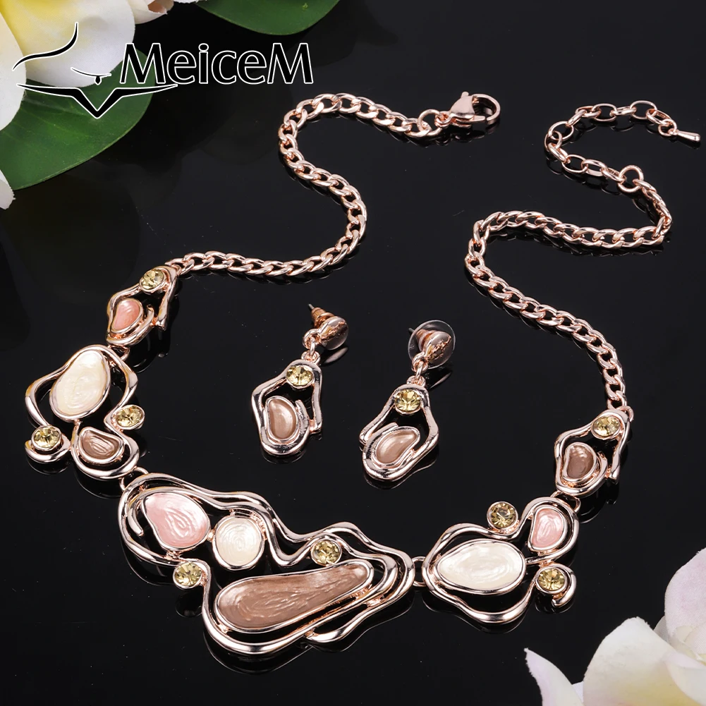 

New in Necklace Khaki Rhinestone Unique Women's Stylish Chokers Fashion Jewelry Enamel Neck Gift Summer 2023 Necklaces for Women