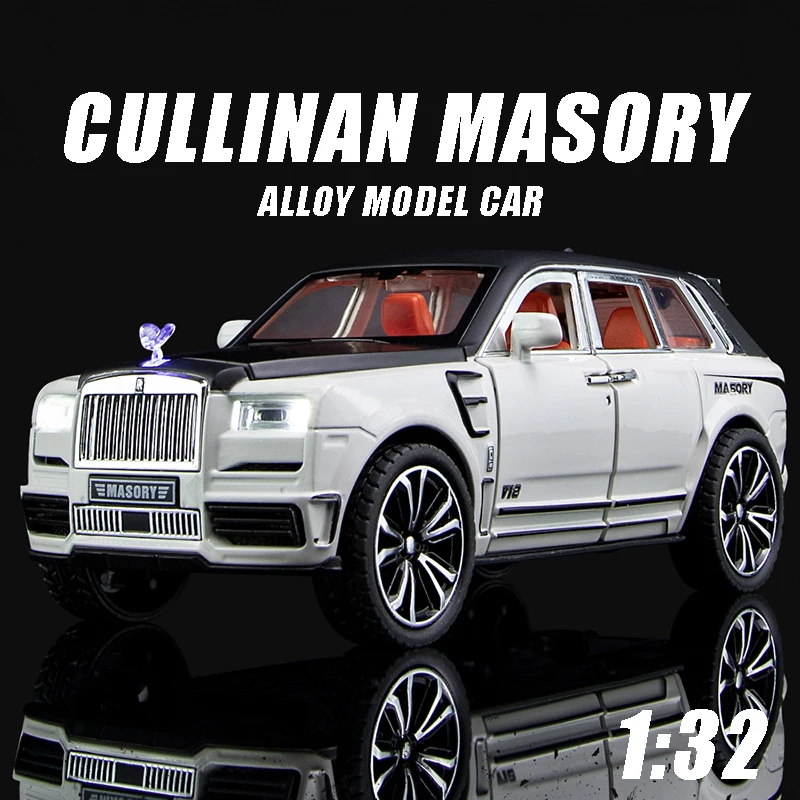 

1/32 Scale Cullinan Masory Metal SUV Business Vehicle Alloy Car Simulation Sound And Light Diecast Toy Car Gift For Children
