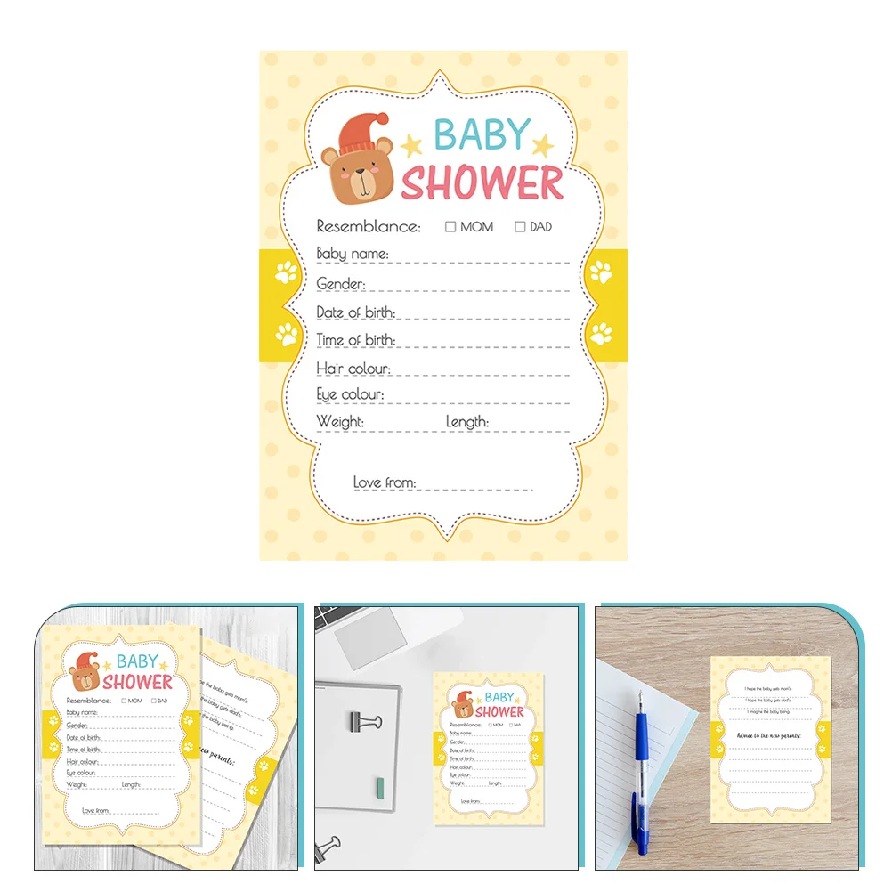 

20 Pcs Baby Shower Advice Prediction Cards New Parent Message Advice Cards