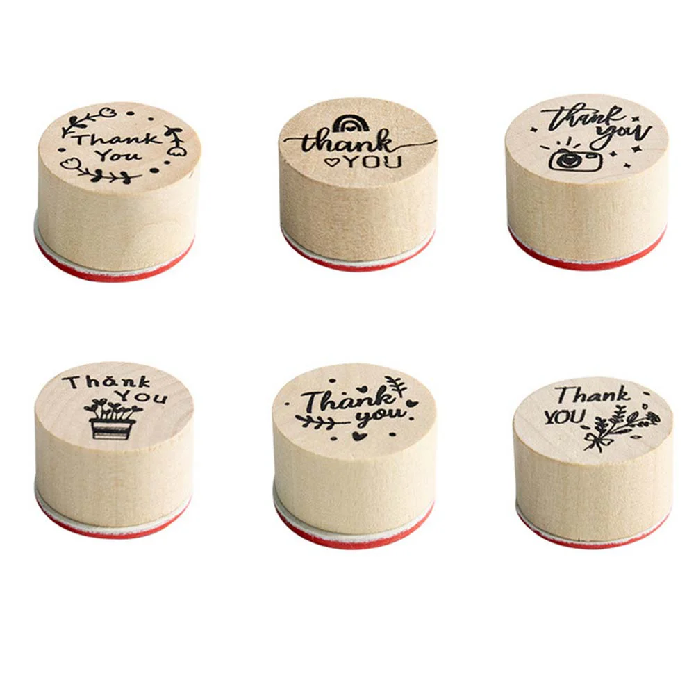 

Stamp Wooden Rubber Wood Decorative Seal Vintagemaking Scrapbook Diyhand Diary Mounted Stamper Blocks Wax Round Mandala Crafts