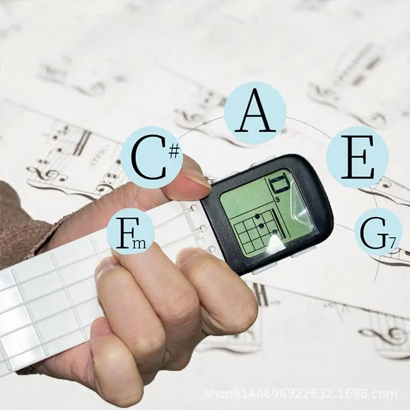 Цифровой тренажер для гитарных аккордов инструмент тренировки укулеле с