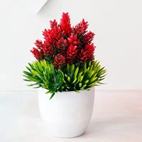 artificial plants bonsai tree plants pot ornament fake flowers home garden wedding party room table hotel decoration accessories