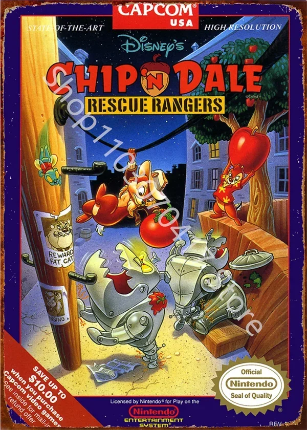 

Металлический постер ретро-игры