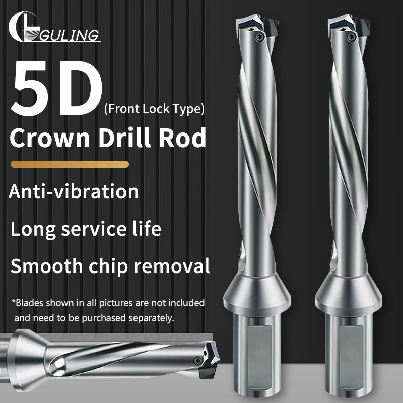 Фото Сверло GULING 3D/4D/5D CSJ Crown Drill с фронтальным зажимом, внутренним охлаждением, твердосплавное, стандартный диаметр 0.1, 8.0-15.9 мм, сменное №1